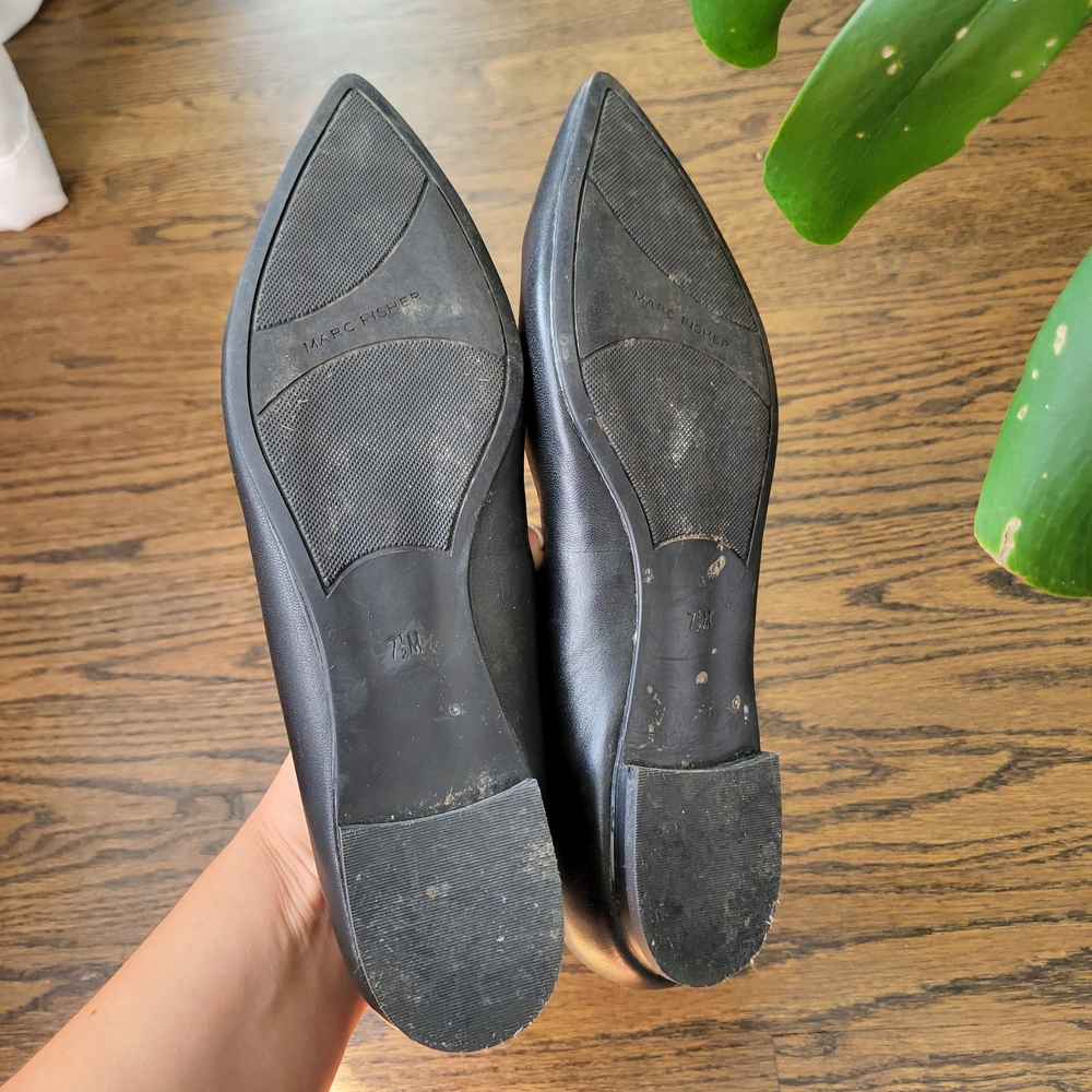 🍒 Marc Fisher Black Pointed Flats - Picture 7 of 7